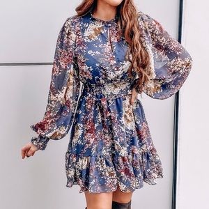 Floral Puff Sleeve Dress